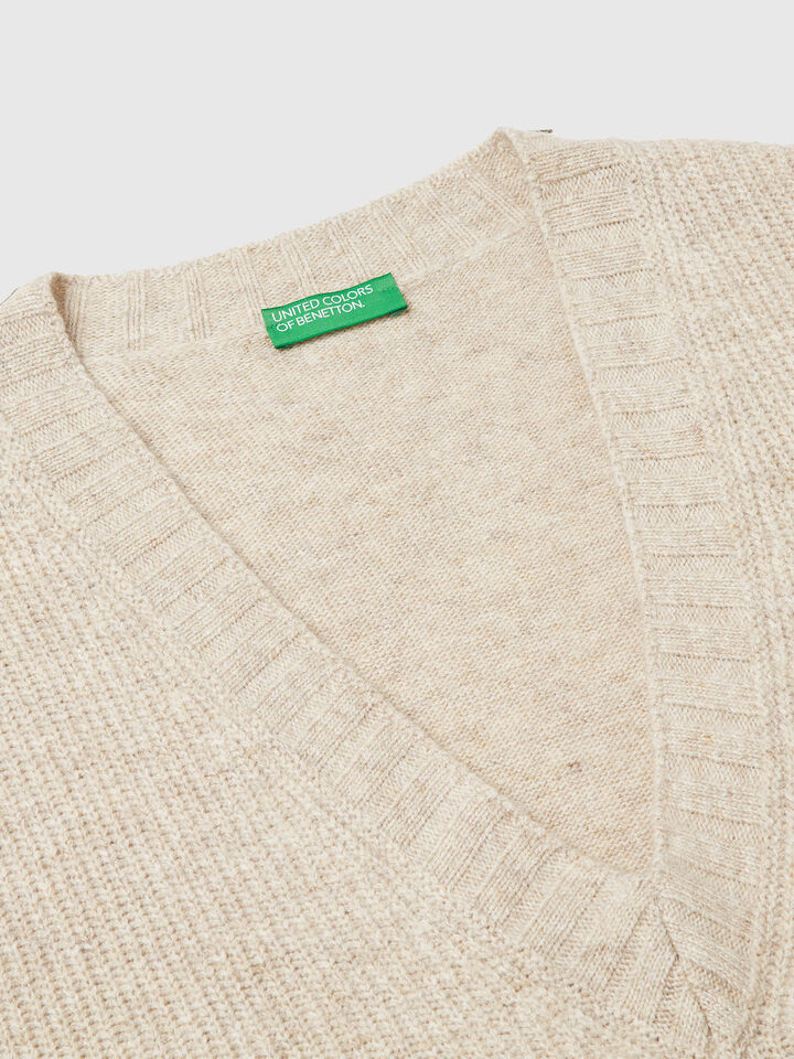 S/L V NECK SWEATER Women image number 7